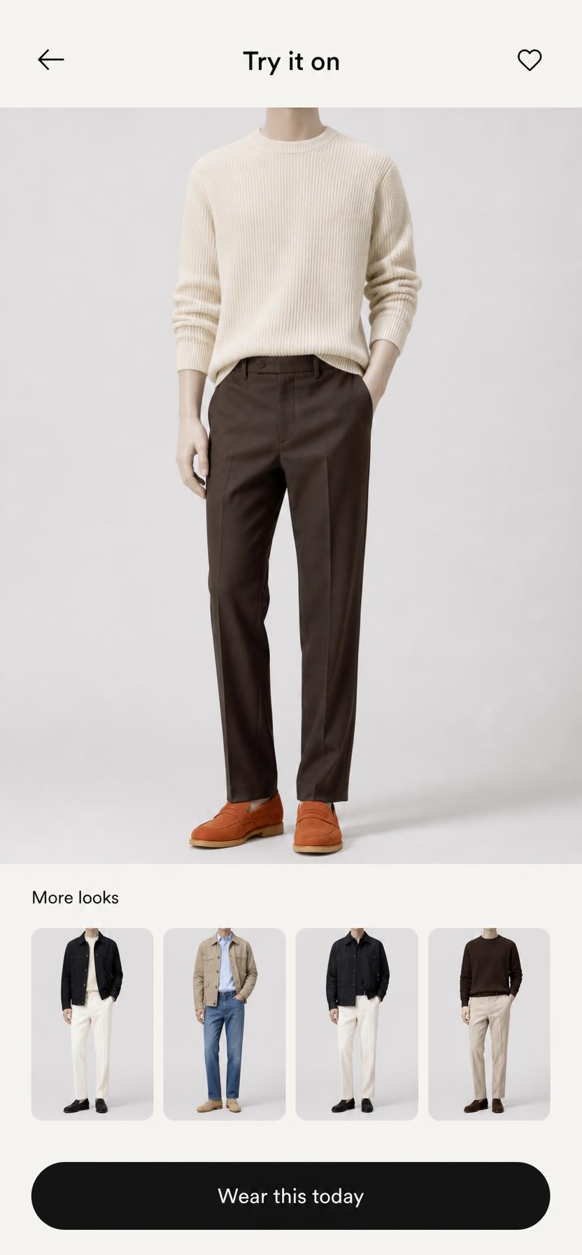 REMEMBR virtual try-on preview of a styled look